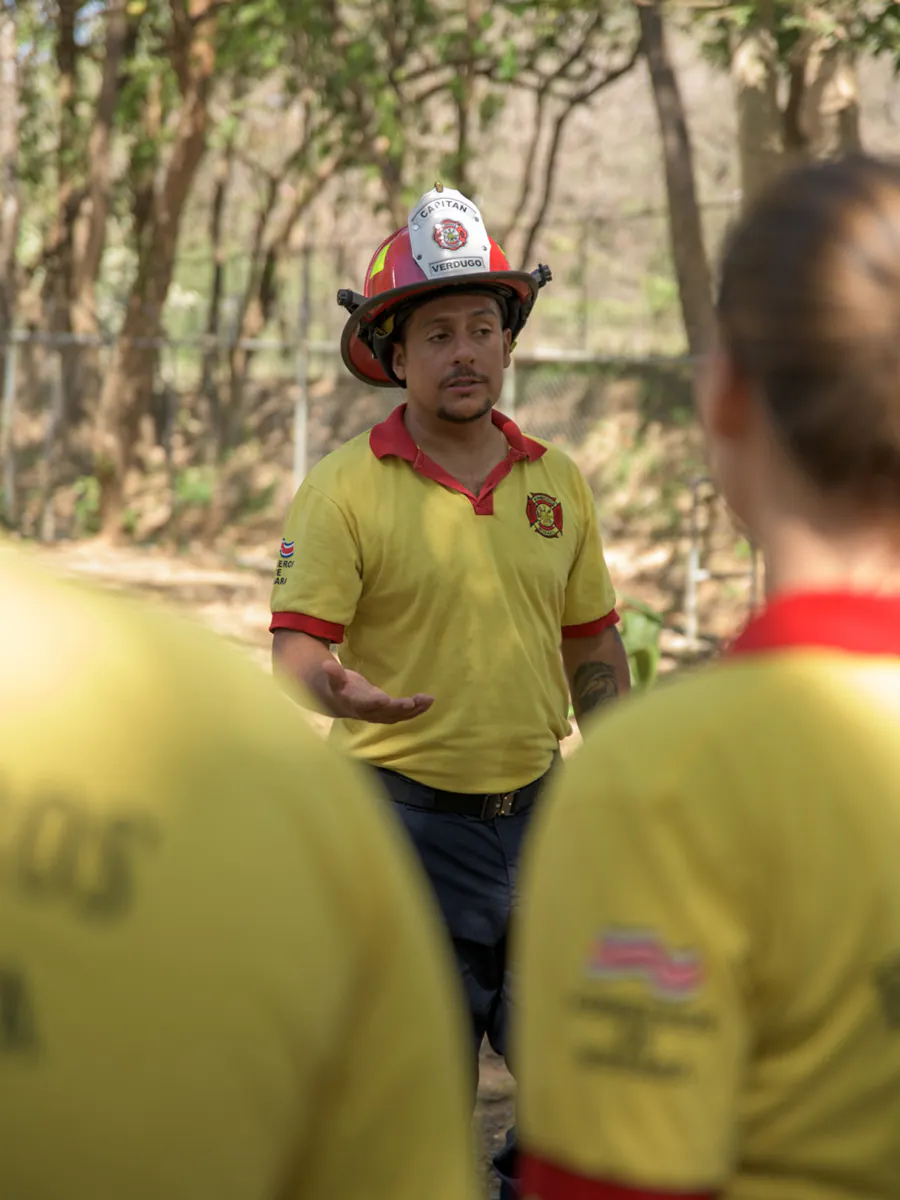 Bomberos de Nosara volunteer firefighter training